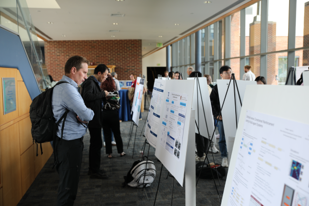 At the poster session